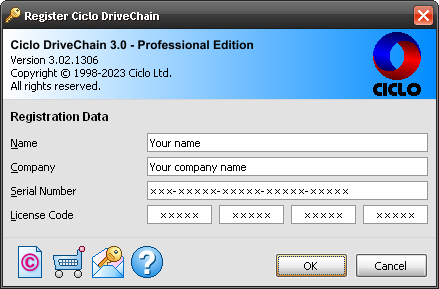 Software Registration - Drive Chain Software