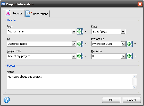 Project Information - Synchronous Belt Software