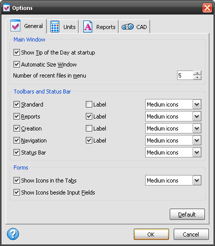 Configuration Options - General - Drive Chain Software