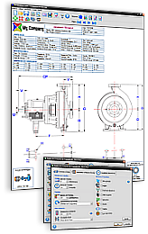 Desenho CAD de Bomba Centrífuga