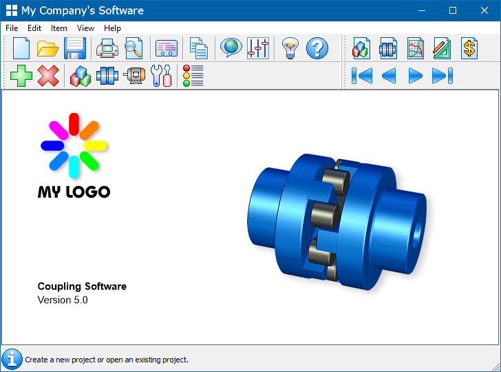 Software de Acoplamentos - Janela Principal