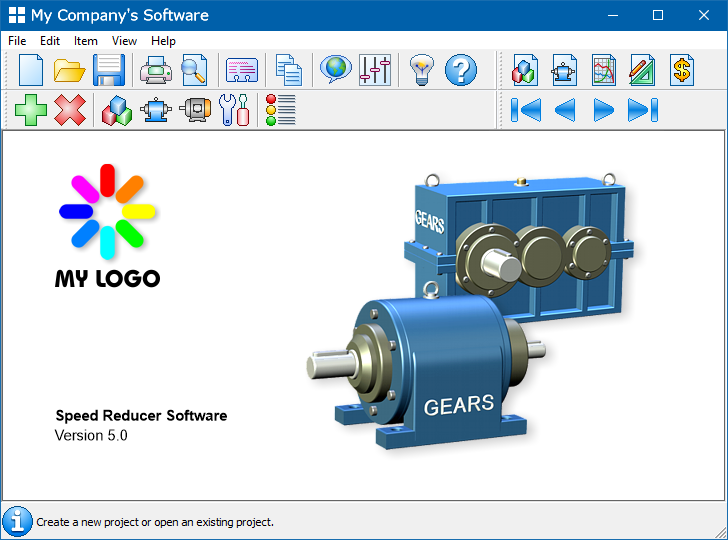 Gearmotor and Speed Reducer Software - Main Window
