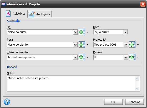 Informações do Projeto - Software de Correias V